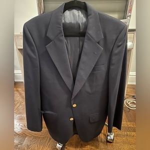Burberry mens navy wool blazer sport coat